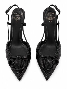 Valentino Garavani Black Atelier 03 with Rosette Detail
